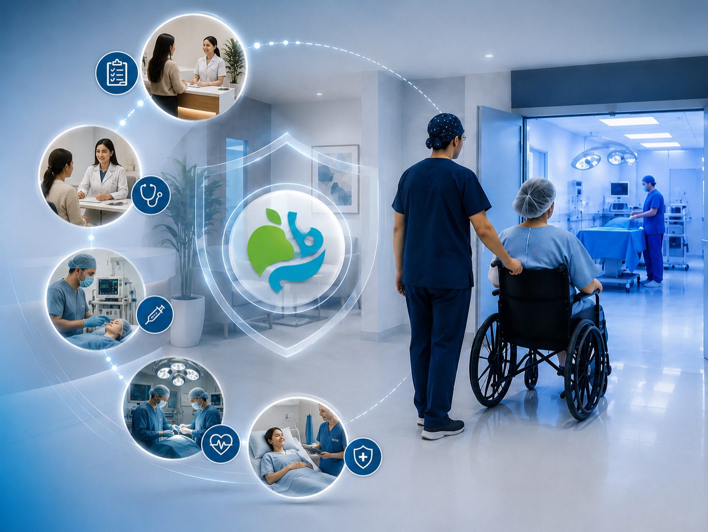 Operating room and surgical team